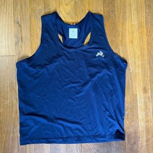 Tracksmith Twilight Crop Tank - Navy